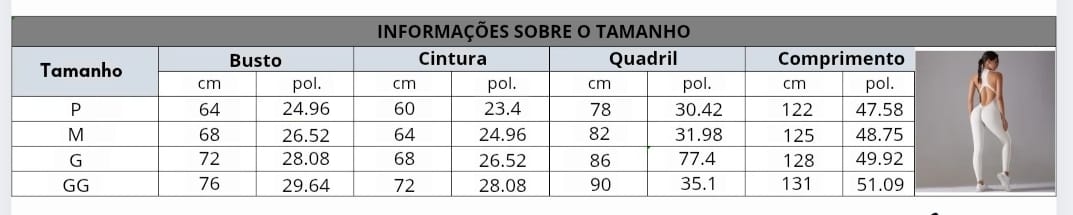 Macacão Tech Sem Costura