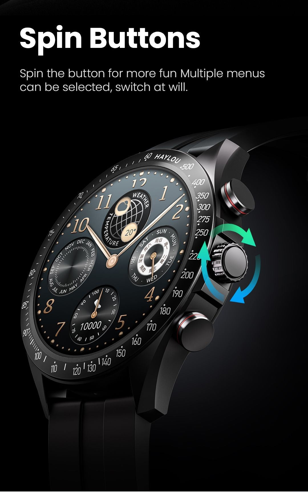 HAYLOU Pro Solar Relógio Inteligente 1.43 "Display AMOLED Bluetooth Chamada De