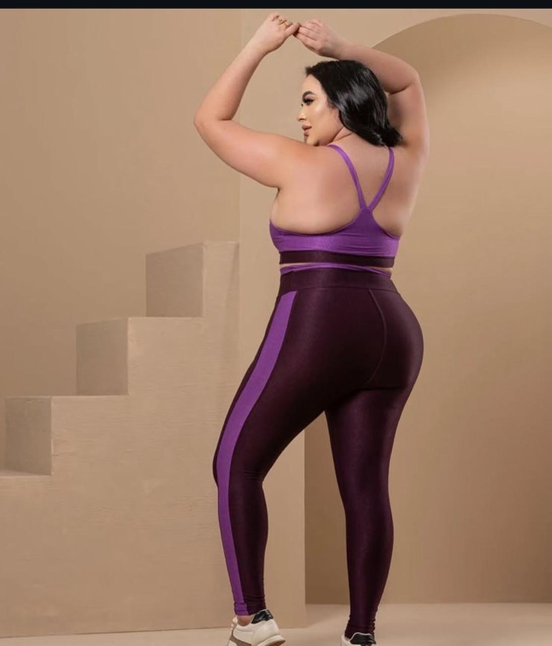 ATACADO MÍNIMO 9 PECAS - Conjunto Purple - Legging + Top