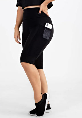 Conjunto Nana - Cropped manga de tela + bermuda porta celular