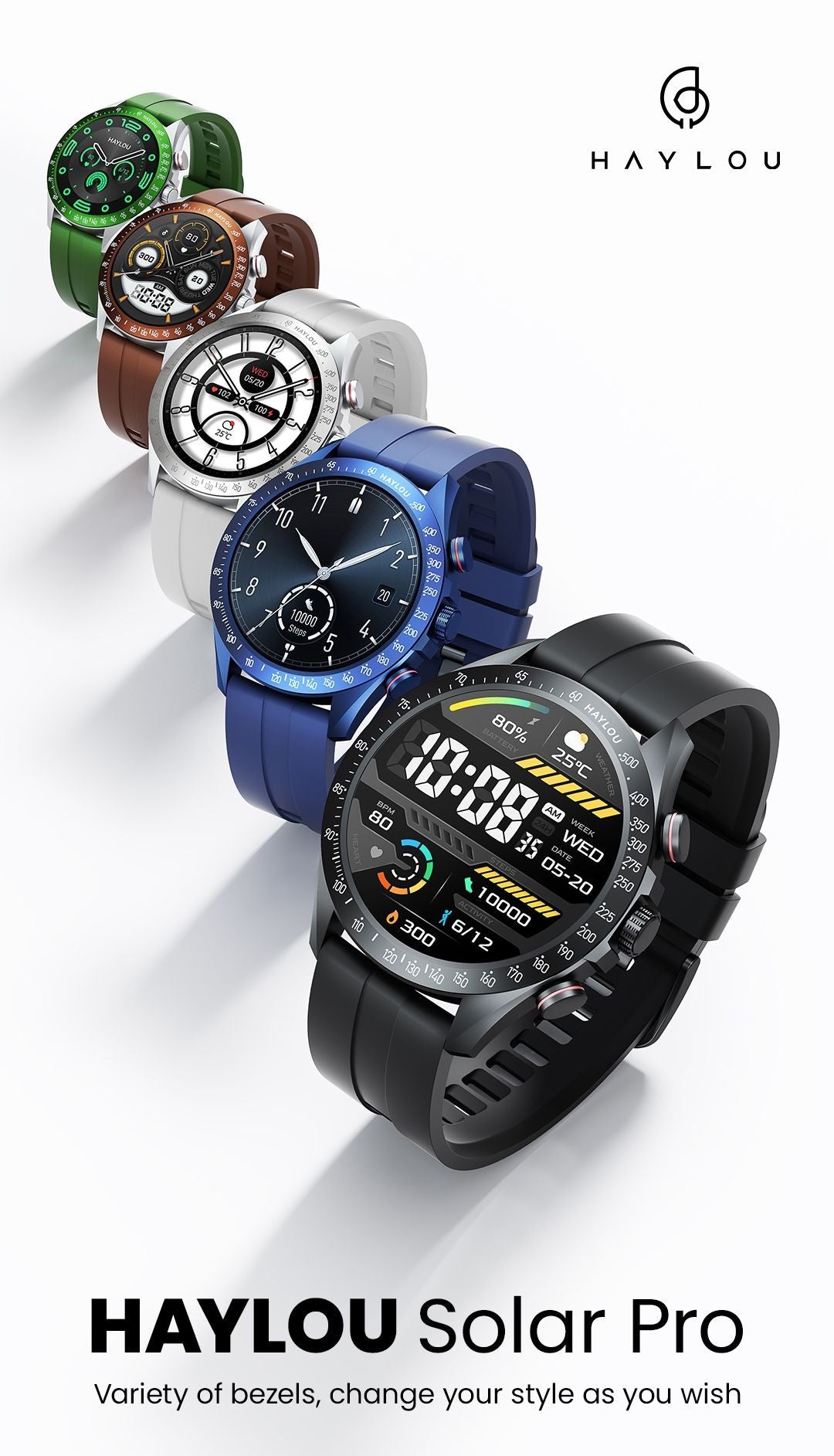 HAYLOU Pro Solar Relógio Inteligente 1.43 "Display AMOLED Bluetooth Chamada De