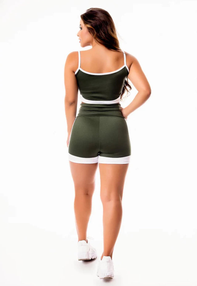 Conjunto Beka - Top + Short cintura alta